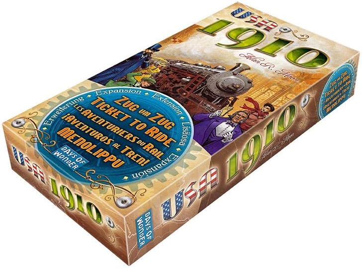 Days of Wonder Ticket to Ride USA 1910 Board Game Expansion Ages 8 Plus For 2 to 5 Players, Multicolour