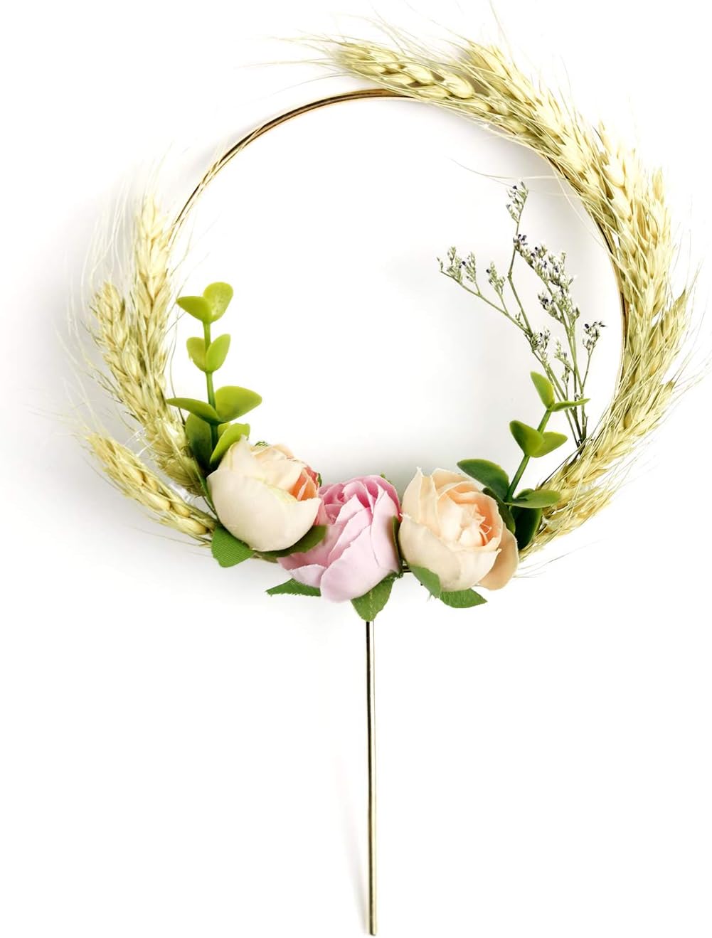 JINMURY Flower Cake Toppers for Birthday Party Wedding Cake Decoration Supplies, Wheatears