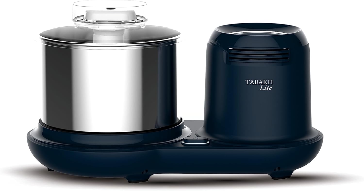 Tabakh Lite 1.5-Liter Stone Wet Grinder with Coconut Scraper, 110V for USA & Canada