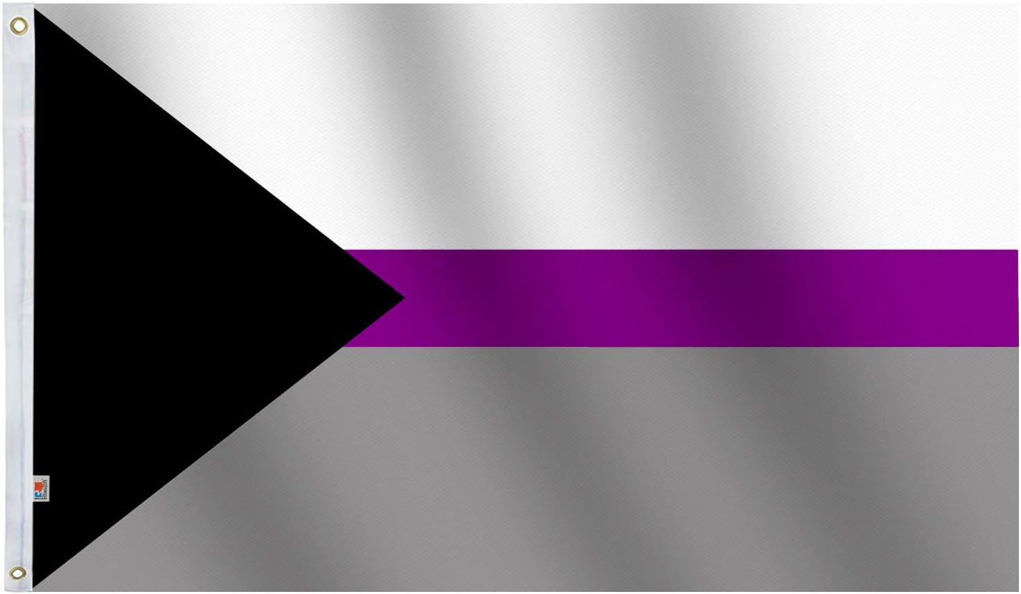 rhungift Demisexual Demi Sexual Human Rights Flag,LGBTQIA Demisexuality Gender Rainbow Banner with Brass Grommets-100% Super Polyester Material -Complete Set Pride Banner (Demisexual)
