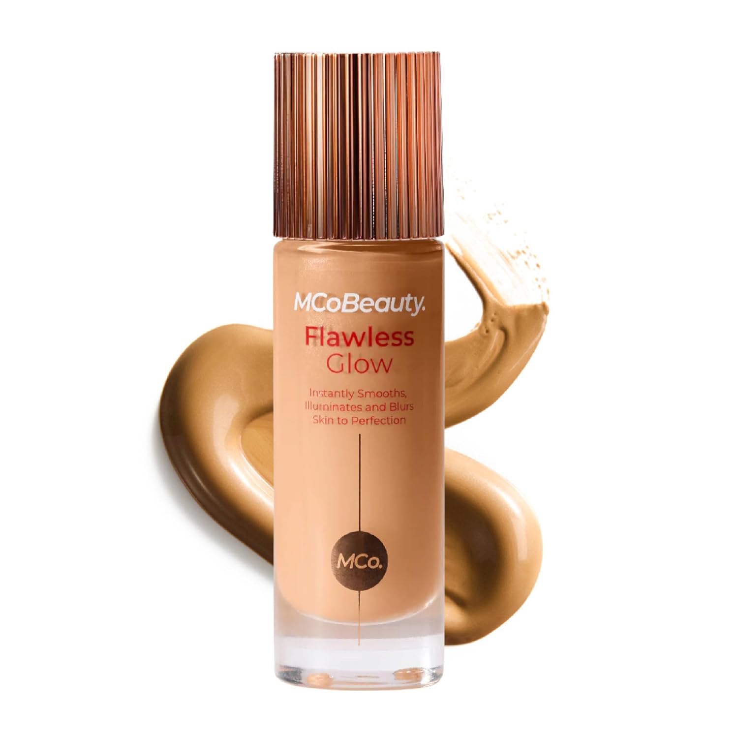 MCoBeauty Flawless Glow Luminous Skin Filter - 4.5 Medium - 4-in-1 Luminous Primer, Foundation Booster & Liquid Highlighter with Squalane - Radiant Glow Complexion Perfector Face Makeup