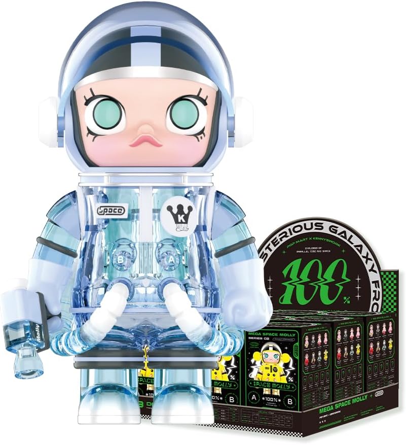 POP MART MEGA SPACE MOLLY 100% Series2 Figures Collectible Character Series Whole Set（9Boxes） 2.5 inches Articulated Character Premium Design gifts for women Fan-Favorite blind box Collectible Toy