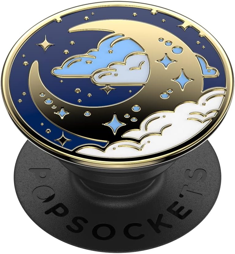 ​​​​PopSockets Phone Grip with Expanding Kickstand, Adhesive Grip - Enamel Fly Me To Moon