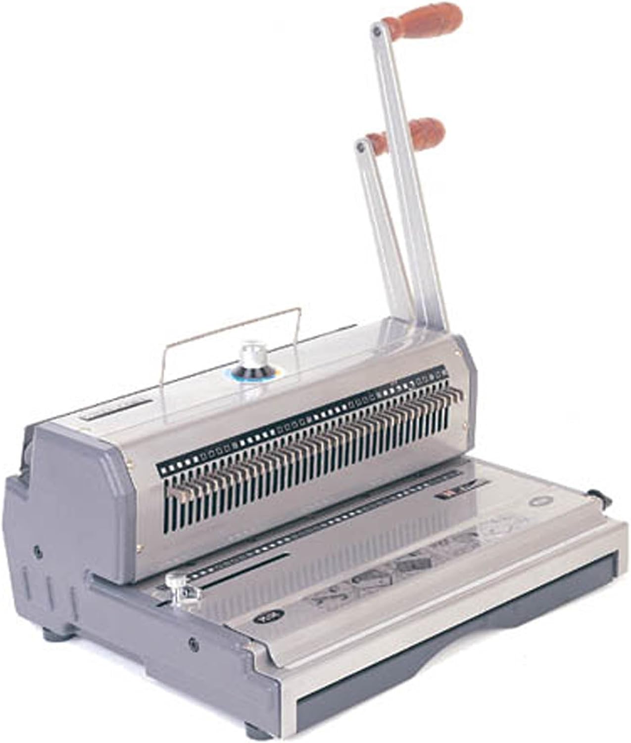 Akiles WireMac-31 Model AWM31 Wire Punch & Binding Equipment, 3:1 Pitch, All 40 Disengaging Dies, Square (0.157″ x 0.157″) Hole Punch, Heavy-Duty, 20 Sheets Single Punching Capacity (20 lbs Paper)
