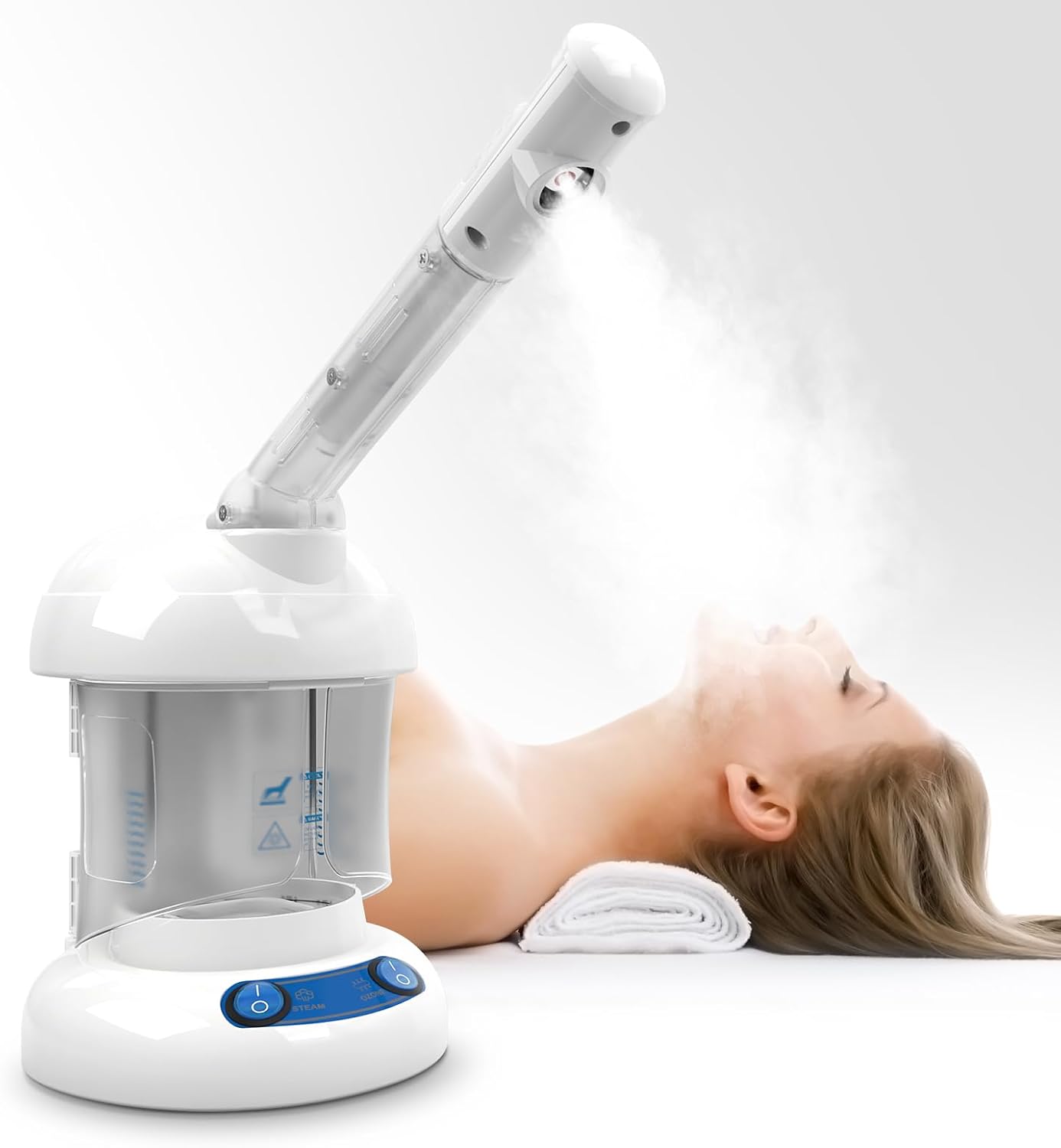 Facial Steamer - DEER BEAUTY Nano Ionic Face Steamer- Portable Facial Steamer for Personal Care at Home or Salon