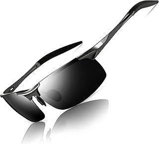 SUNGAIT Men's Polarized Sunglasses for Driving Fishing Golf Metal Frame UV400