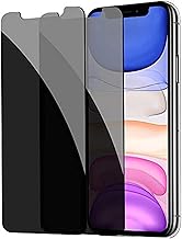 [2 Pack] Privacy Screen Protector for iPhone 11/XR, YMHML Tempered Glass Anti-Spy Bubble Free Case Friendly Easy Installation Film for iPhone 11/XR 6.1 Inch