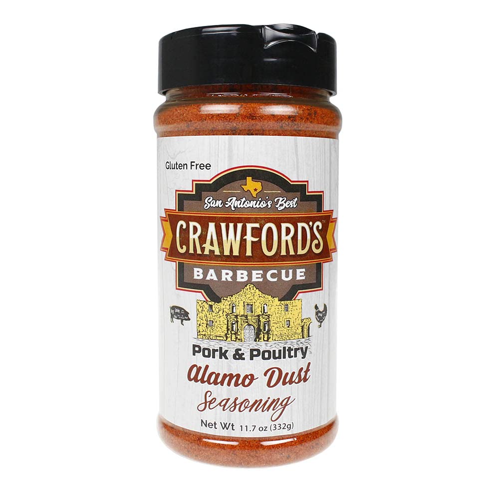 Crawford's Barbecue 11.7 Oz Alamo Dust Pork & Poultry Rub San Antonio's Best