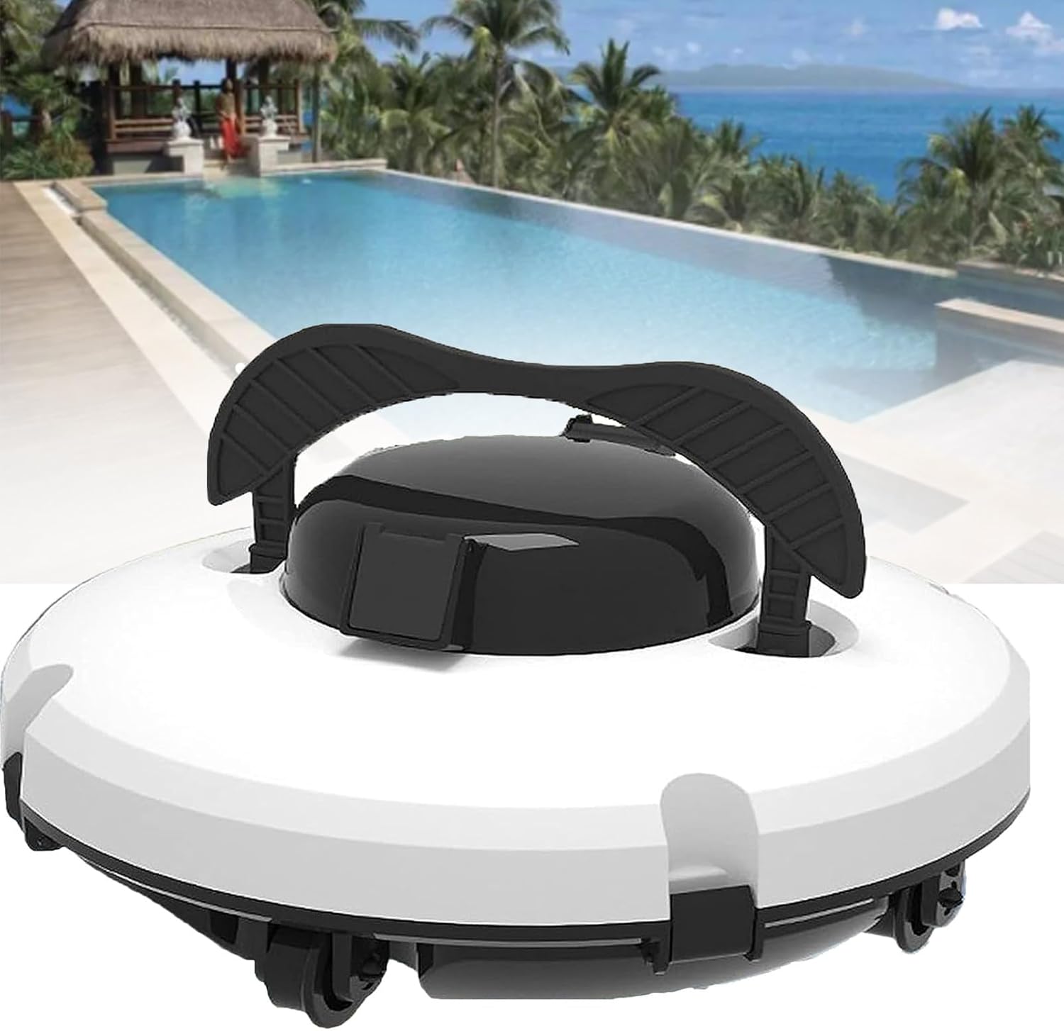 Automatic Pool Cleaners, Cordless Pool Cleaning Robot with Battery, Pool Vacuum, Fully Pool Vacuum Cleaner, Pool Vacuum Robot,180μm Fine Filter, Self-Parking