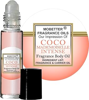 MOBETTER FRAGRANCE OILS' Our Impression of C o c o Mademoiselle Intense for Women Body Oil Fragrance 1/3 oz roll on Glass Bottle