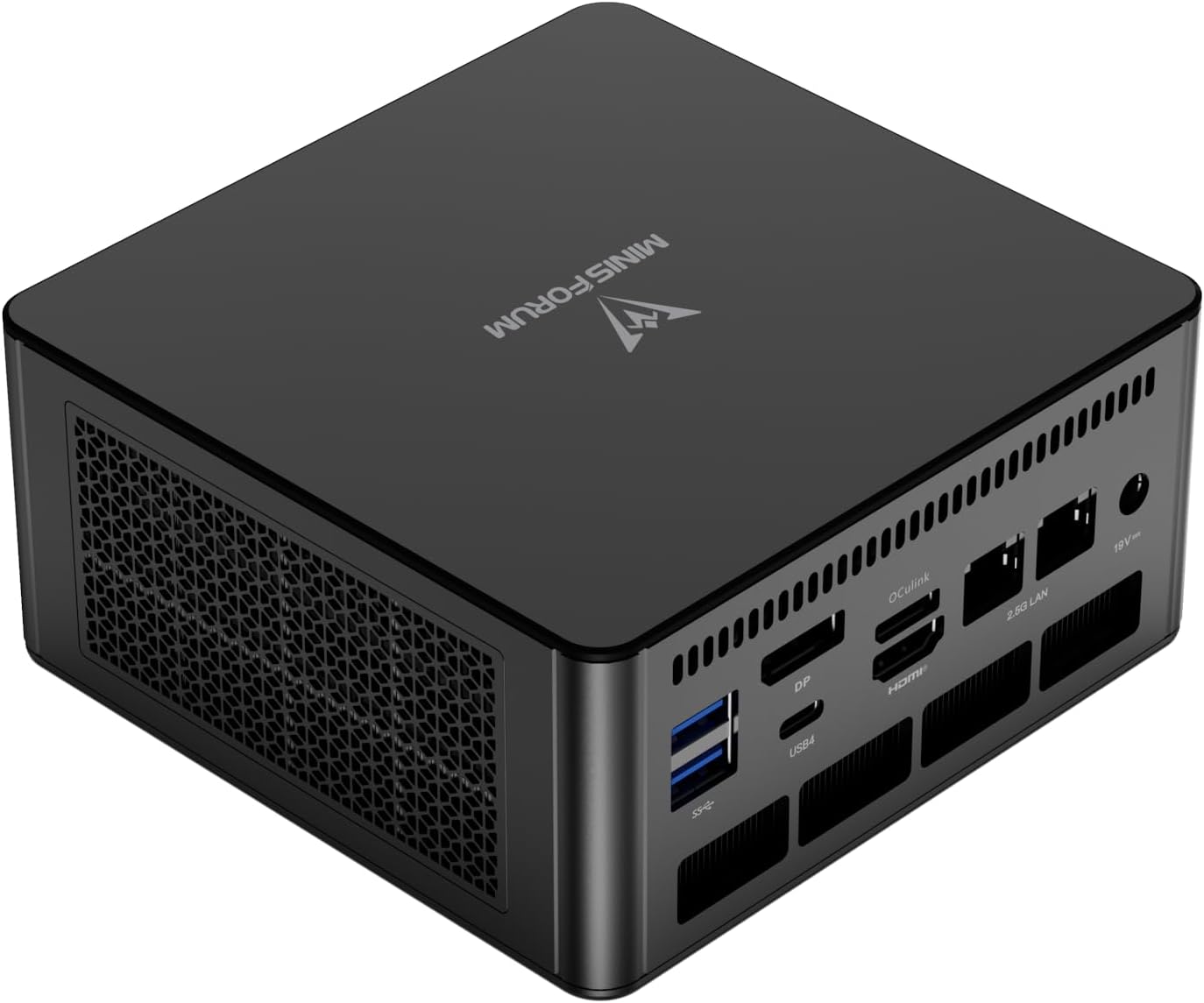 MINISFORUM UM890 Pro Mini PC AMD Ryzen 9 8945HS(8C/16T, up to 5.2GHz) 64GB DDR5 1TB PCIe4.0 SSD, 2xUSB4(PD 8K)|1xHDMI|1xDP Four Outputs, 2x RJ45, BT5.2 4xUSB3.2 AMD Radeon 780M Graphics Micro Computer