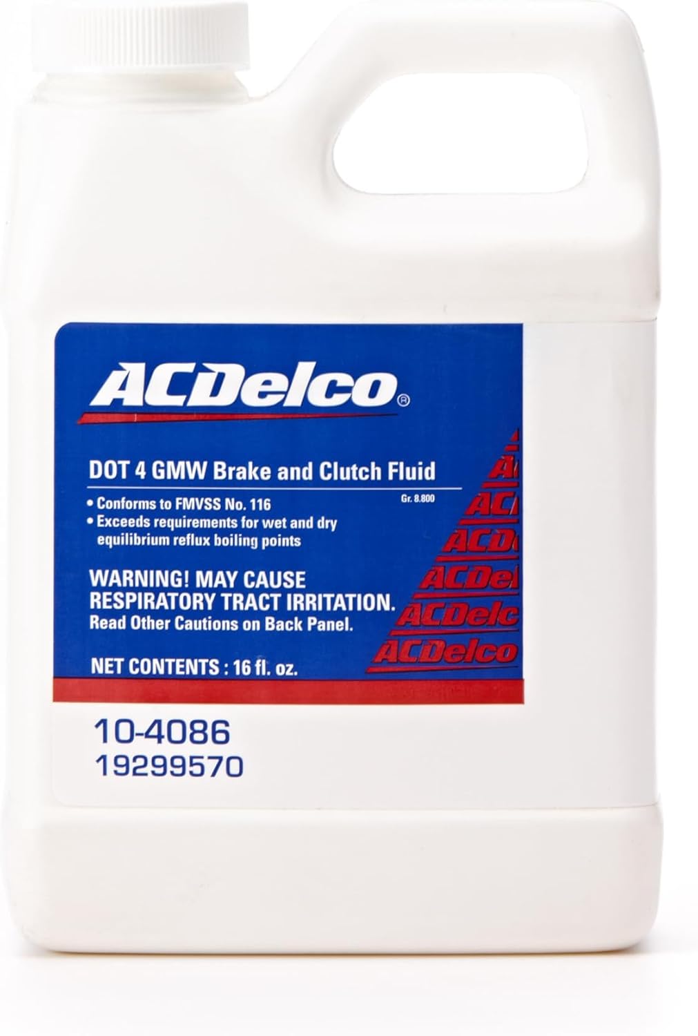 ACDelco 798696 GM Original Equipment 10-4086 DOT 4 Hydraulic Brake and Clutch Fluid - 16 oz