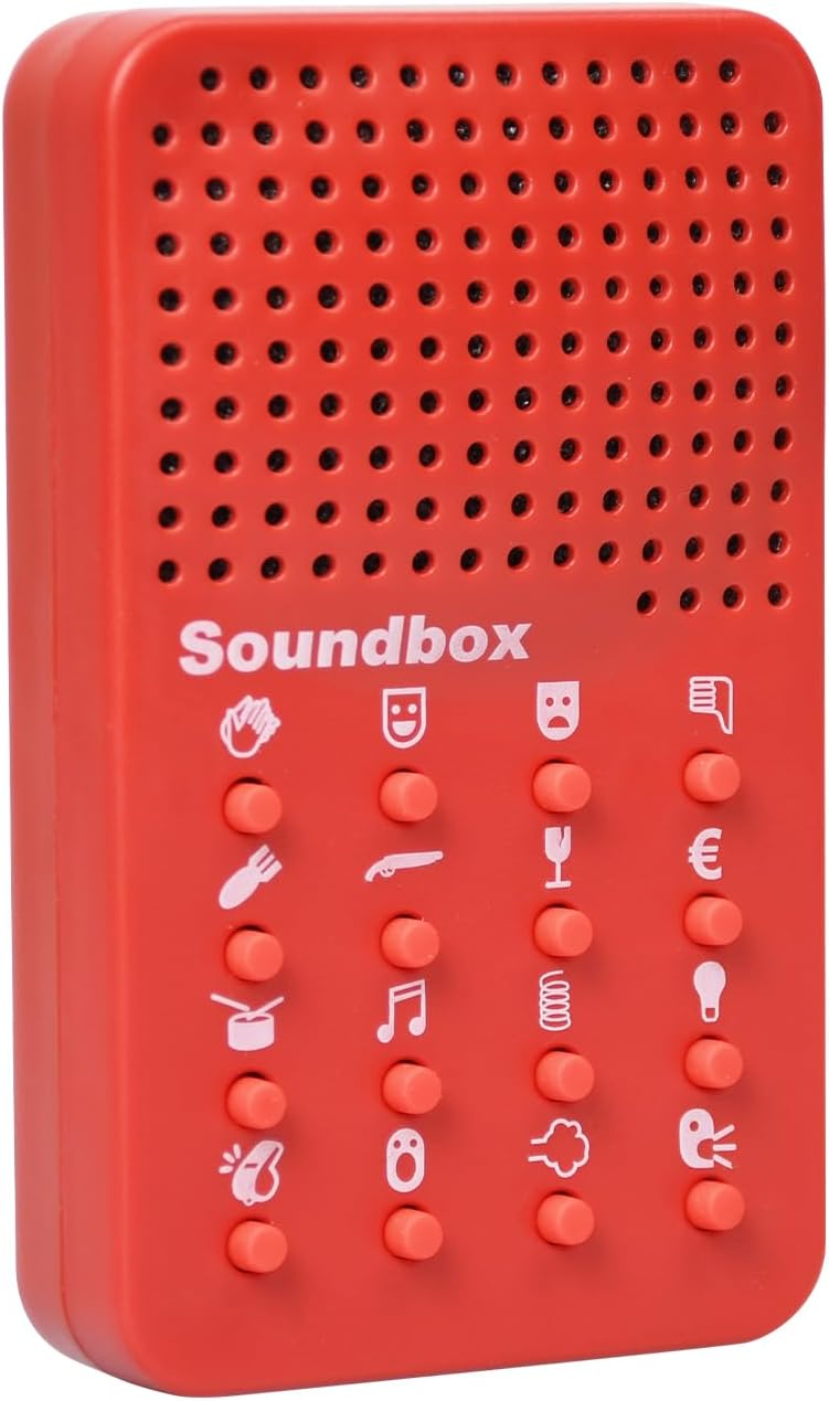 Sound Machine with 16 Sound Effects,Electronic Sound Maker,Prank Items Gift for Kids & Adults,Fart Noise Maker Pranks,Prankster Stuff for Adults,Funny Game Machine Red