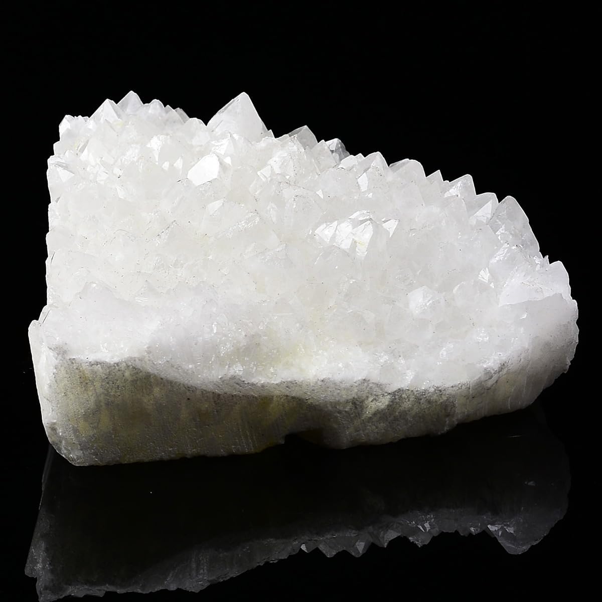 JIC Gem Natural White Clear Quartz Crystal Cluster Geode Druzy Healing Stone Home Decoration Gemstone Specimen Large 1pc 0.66-1.1 lb