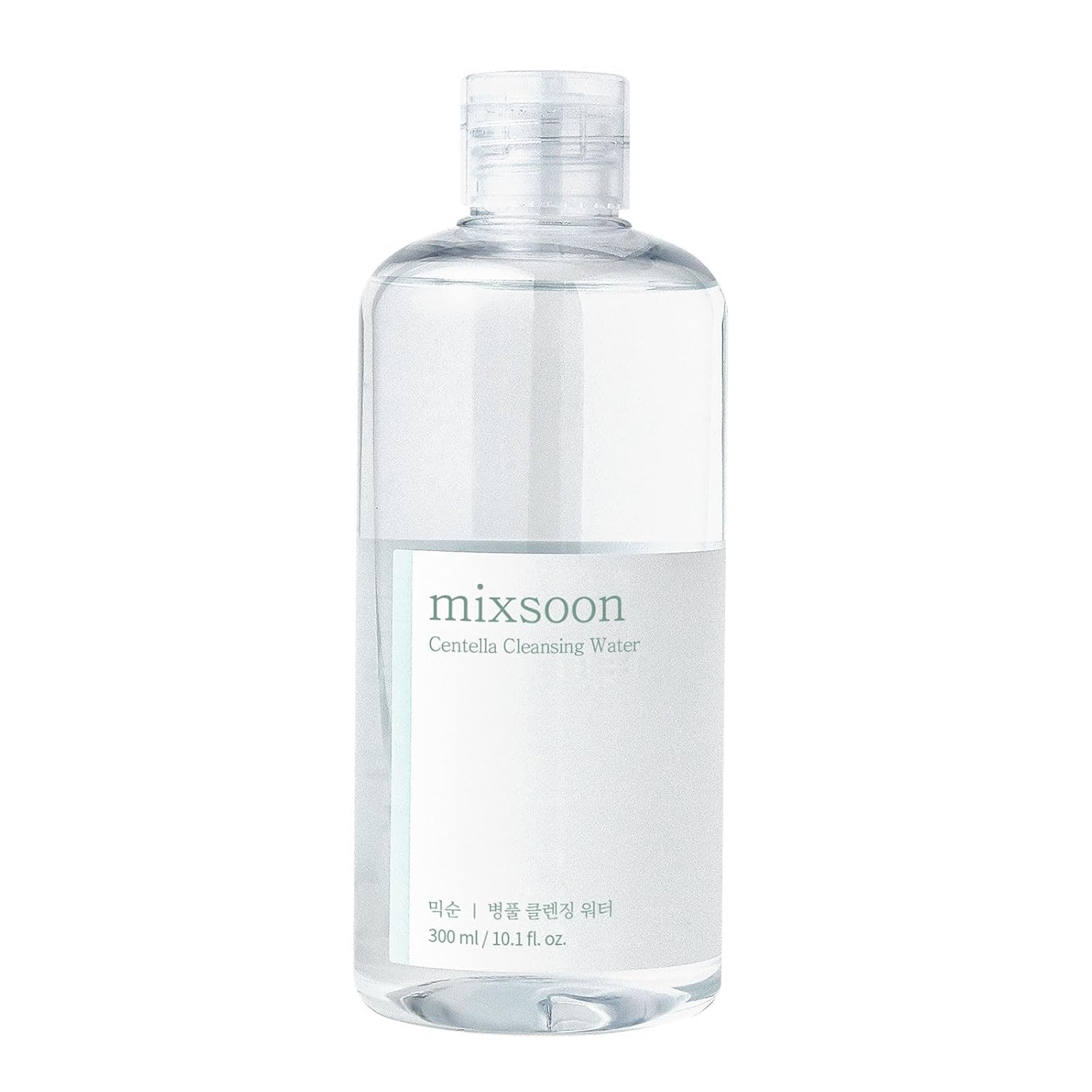 mixsoon Centella Cleansing Water 10.14 fl oz / 300ml Face Cleanser for Sensitive Skin Centella Asiatica Aloe Vera Korean Glass Skin Care