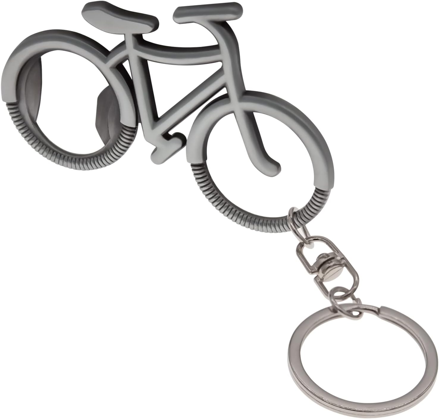 Zinc Alloy Bicycle Beer Bottle Opener Key Chain Car Pendant, Gift to Relatives and Friends on Festivals, Light and Easy to Carry, Suitable for all Beer Bottle Caps (grey)