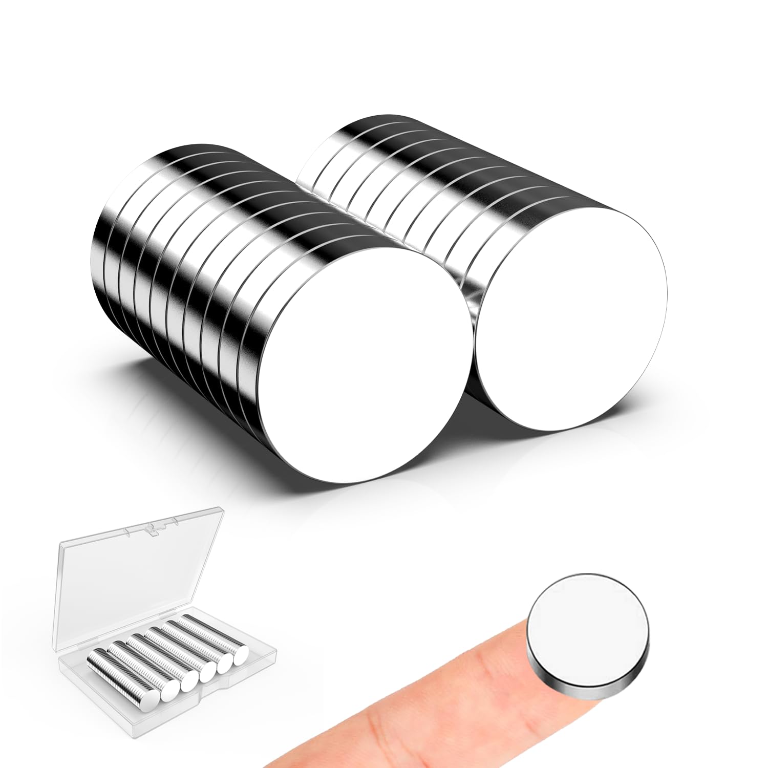 Neodymium Magnet, Caturledas 20 Pack 18x3 mm Small Round Magnetic Rare Earth Neodymium Magnet for Home Kitchen Office School