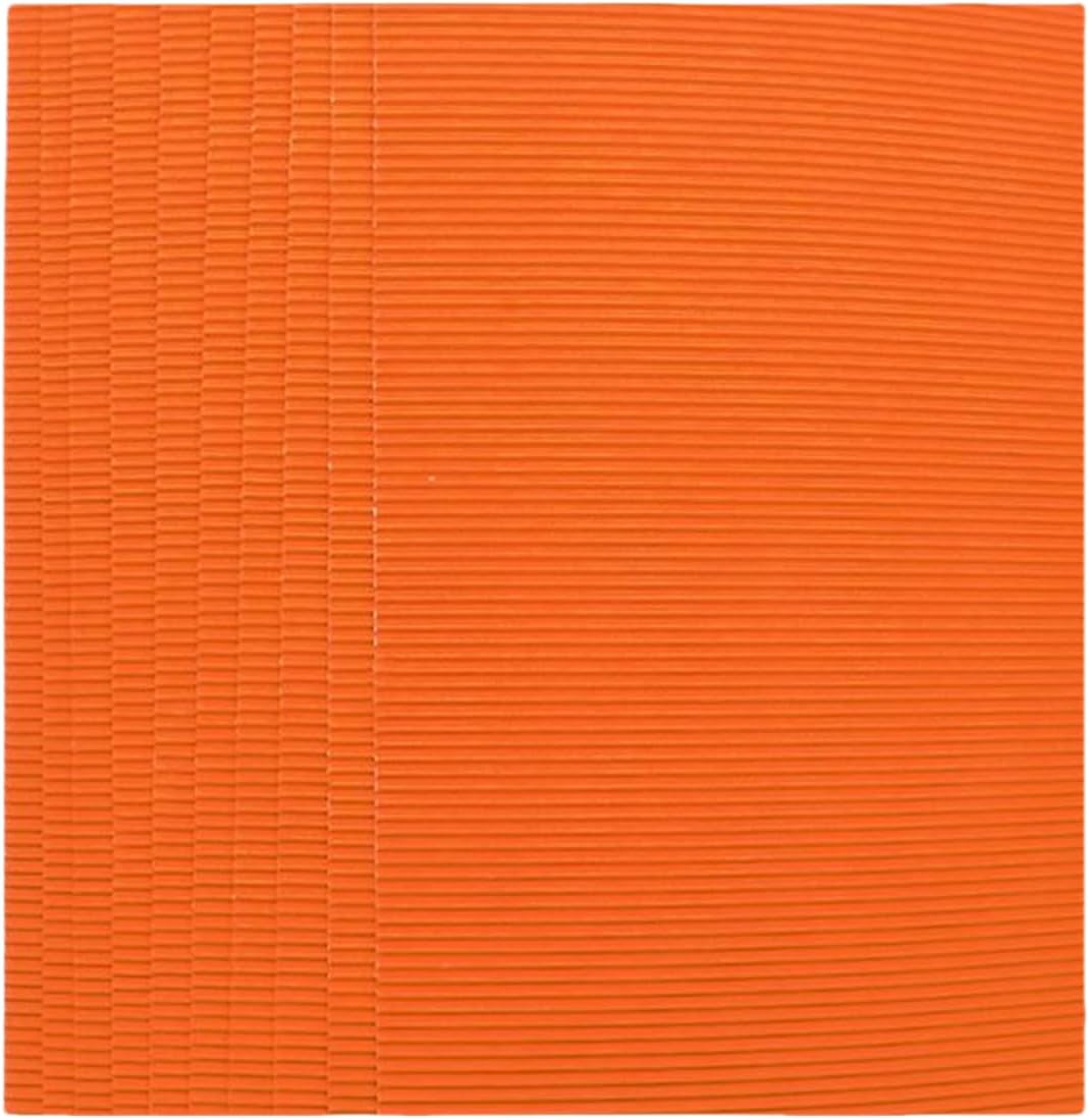 10 Sheets Colored Corrugated Cardboard Sheets Bright Corrugated Paper Sheets Decorative Corrugated Paper for DIY Art Crafts Signs Projects 8.3 x 11.7 Inches (Orange, 8.3X11.7 inch)