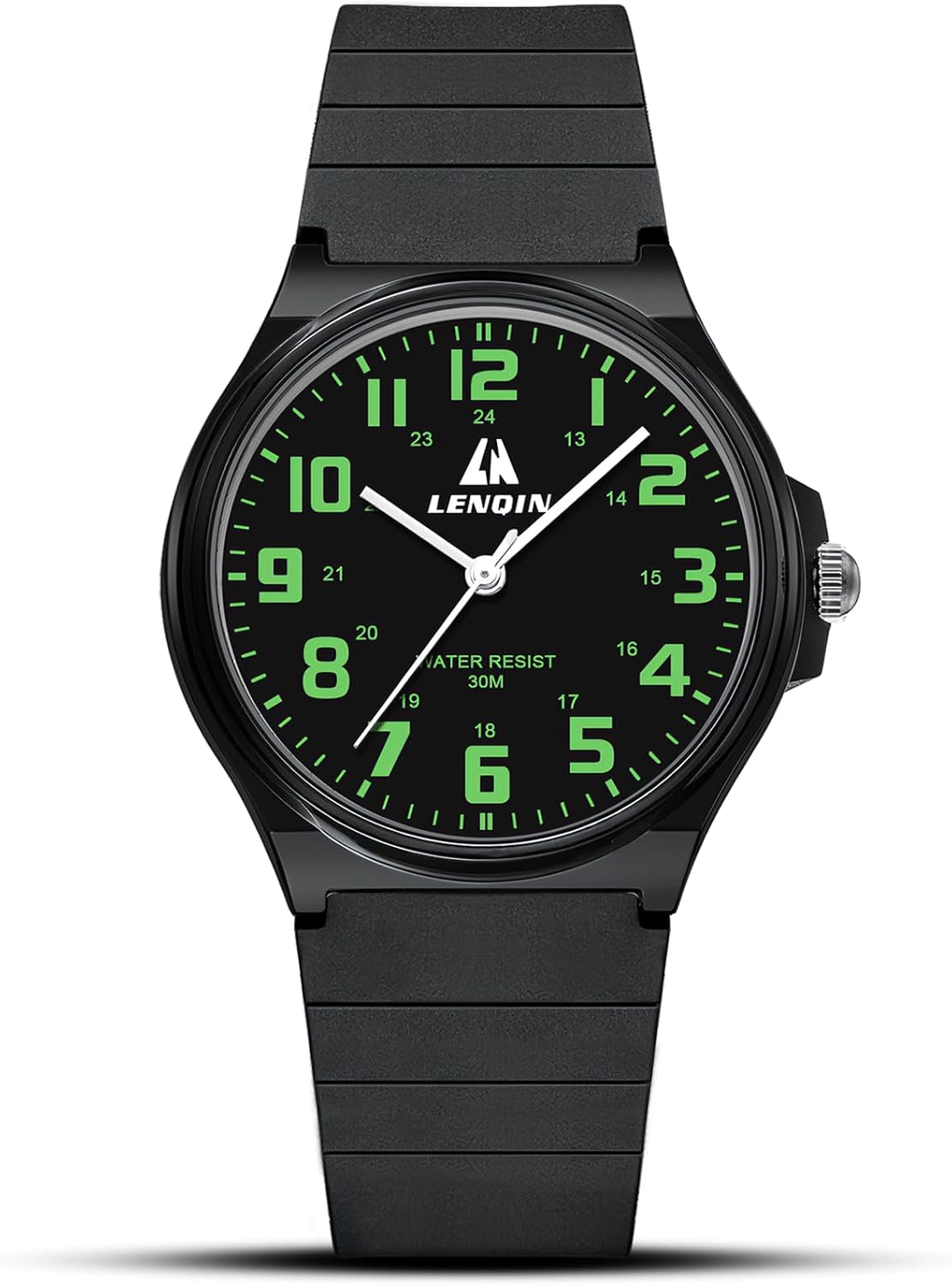 LN LENQIN Mens Watches Analog Quartz Watches for Men 30M Waterproof Fashion Man Designer Wrist Watch Silicone Band