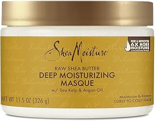 Shea Moisture Deep Treatment Hair Mask to Promote Healthy Hair Growth, Raw Shea Butter with Sea Kelp & Argan Oil, Curly Hair Products, Family Size, 16 Oz