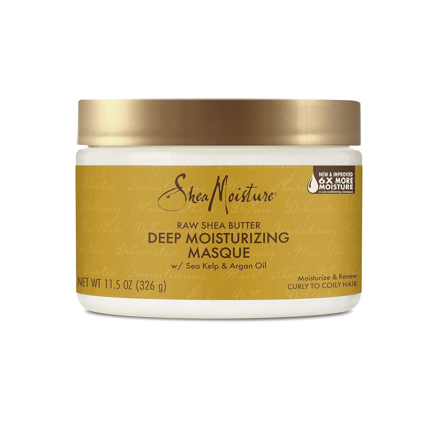 Shea Moisture Deep Treatment Hair Mask to Promote Healthy Hair Growth, Raw Shea Butter with Sea Kelp & Argan Oil, Curly Hair Products, Family Size, 16 Oz