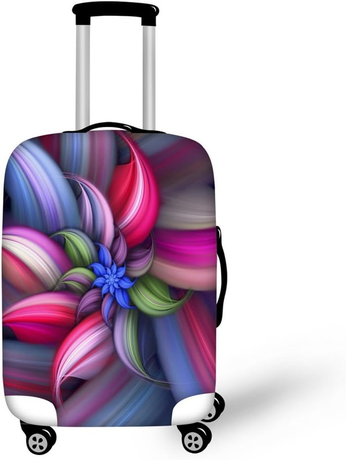 Flower 3D Printed Travel Luggage Cover Baggage Suitcase Protector Fit 22-25 Inch Luggage