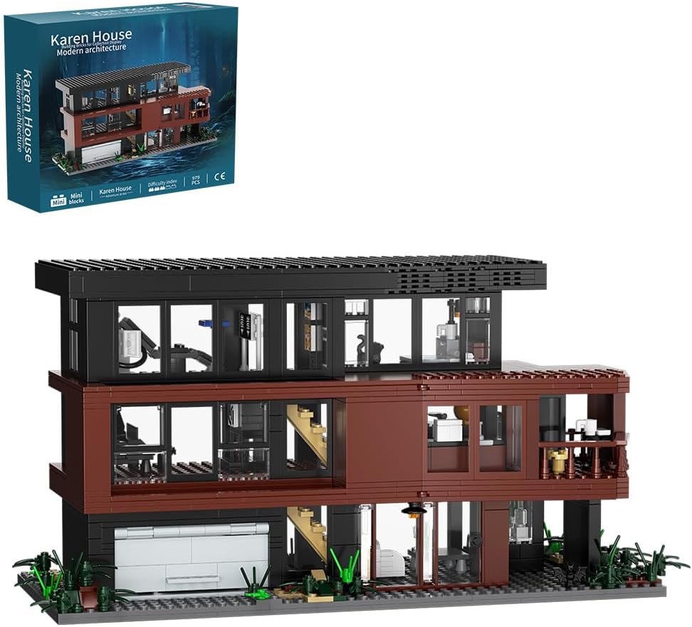 NETEHU Romance Films Fans Architecture Blocks,House Building Set House Present for Adult Halloween Christmas Valentine (979Pcs Mini Bricks)