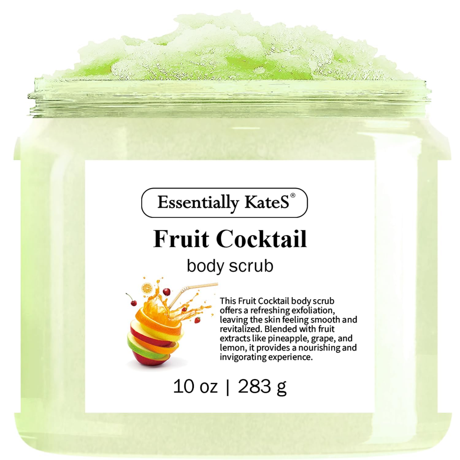 Fruit Cocktail Body & Foot Scrub 10 Oz - A refreshing, sweet, juicy aroma evokes the scent of freshly picked grapes - The best stocking stuffer.