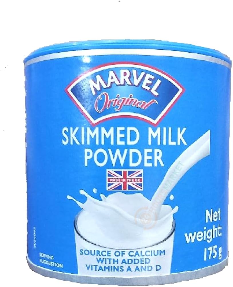 Gharana Swaad Ka Khazaana Marvel Original Dried Skimmed Milk Powder 175g | High in Protein |Non-Fat Instant Milk Powder | Dessert Ingredient | Source of calcium - Your Perfect Dairy Solution!