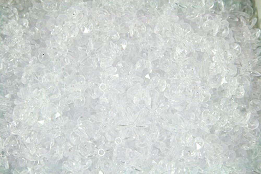 The Beadery 12mm Sunburst Beads, Crystal, 900-Piece Per Bag, Small