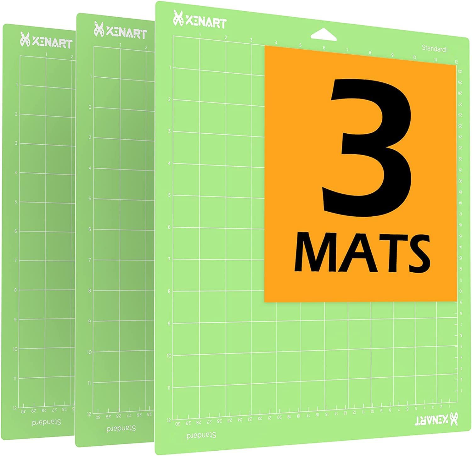 Cutting Mats for Cricut Maker 3,Explore 3,Maker,Air 2,12x12 inch 3 Mats Standard Sticky Grip 12x12" Green Replacement Cut Mat for Cricut