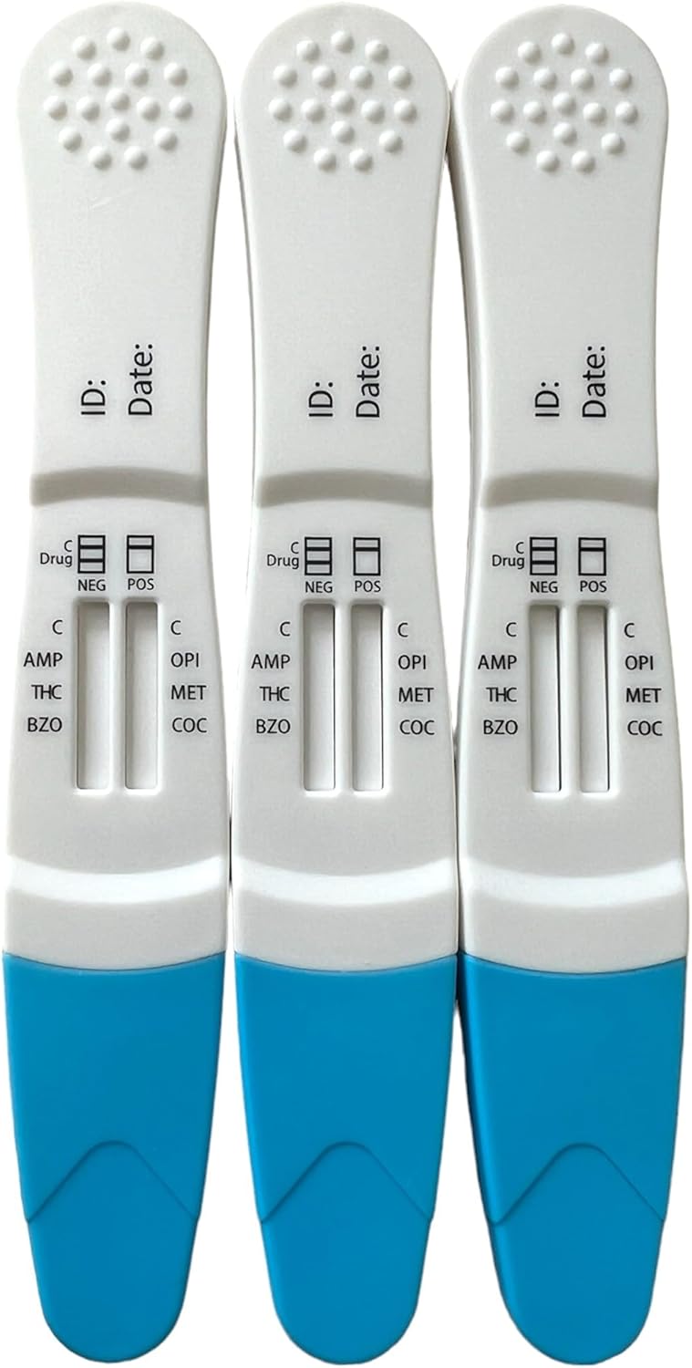 Saliva Drug Testing Kits Tests for 6 Drugs in 1 Test Kit - Cannabis, Cocaine, Heroin, Amphetamine, Methamphetamine, Benzos (3)