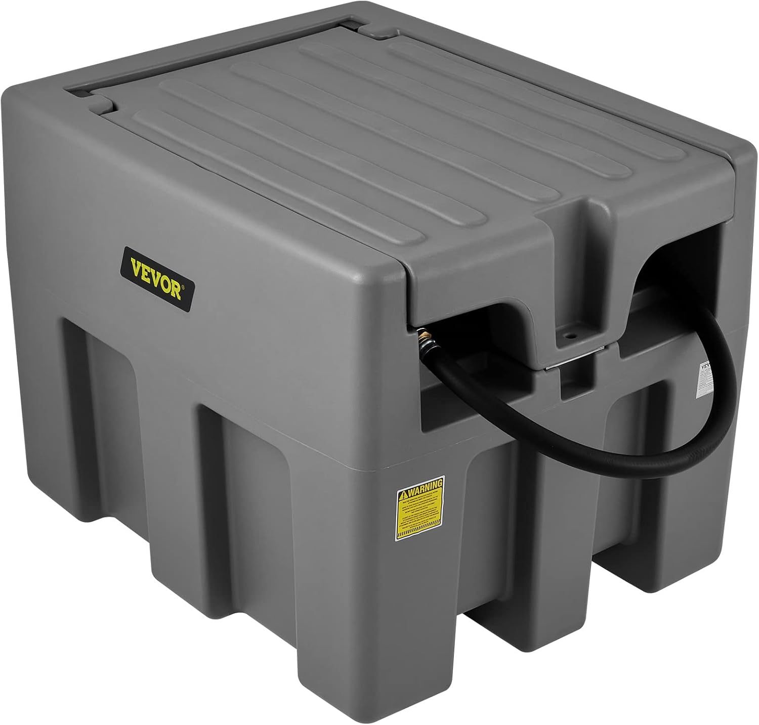 VEVOR New Portable Diesel Tank, 58 Gallon Capacity & 10 GPM Flow Rate, Diesel Fuel Tank with 12V Electric Transfer Pump and 13.1ft Rubber Hose, PE Diesel Transfer Tank for Easy Fuel Transportation