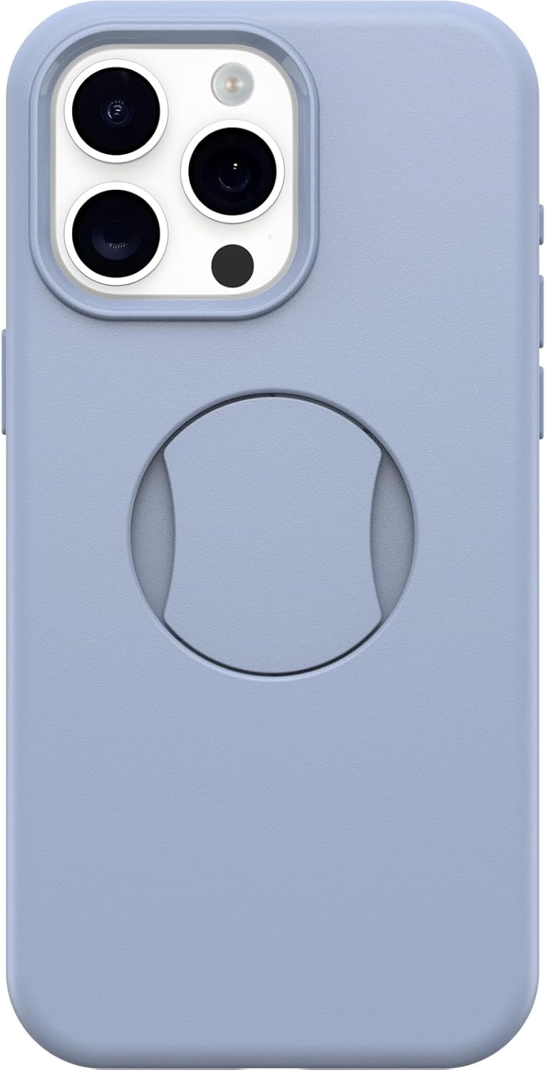 OtterBox iPhone 15 Pro MAX (Only) OtterGrip Symmetry Series Case - YOU DO BLUE, built-in grip, sleek case, snaps to MagSafe, raised edges protect camera & screen