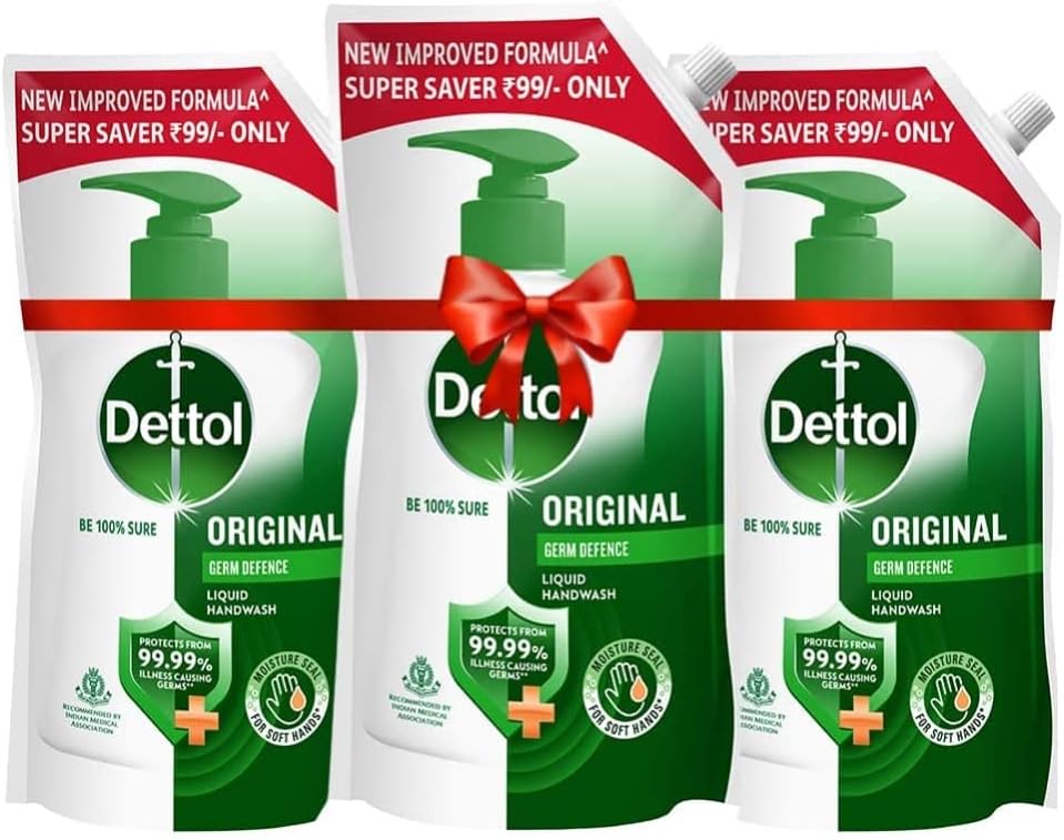 Dettol Original Liquid Soap Refill - 675 ml (Pack of 3)