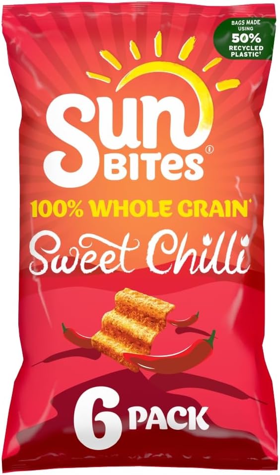Sunbites Sun Ripened Sweet Chilli Multipack Snacks Crisps 6x25g