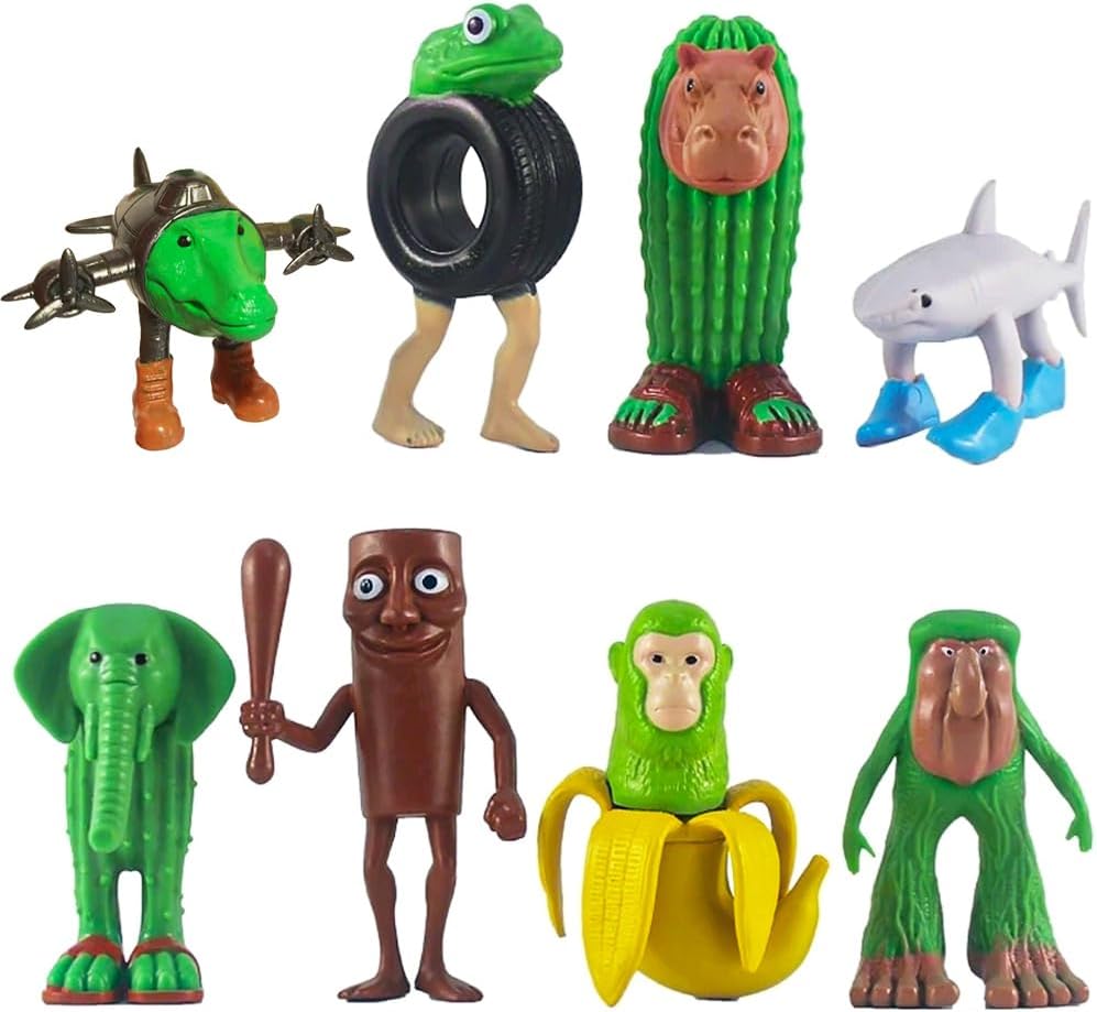 8PCS Italian Brainrot Action Figures Set,1.8-3.3IN Funny Collectible Figures for Kids & Adults,Tralalero Tralala-Inspired,Creative Shark,Monkey and More Toys,Safe Gifts for Fans Ages 6+ (A 8PCS)