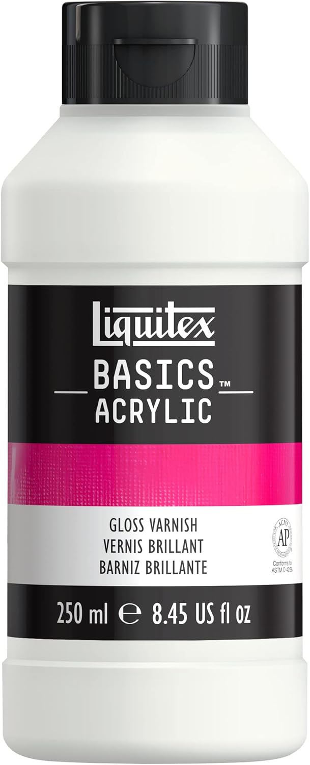 LIQUITEX 8870304 Basics Acrylic Additive, Gloss Varnish, 250 ml Tube
