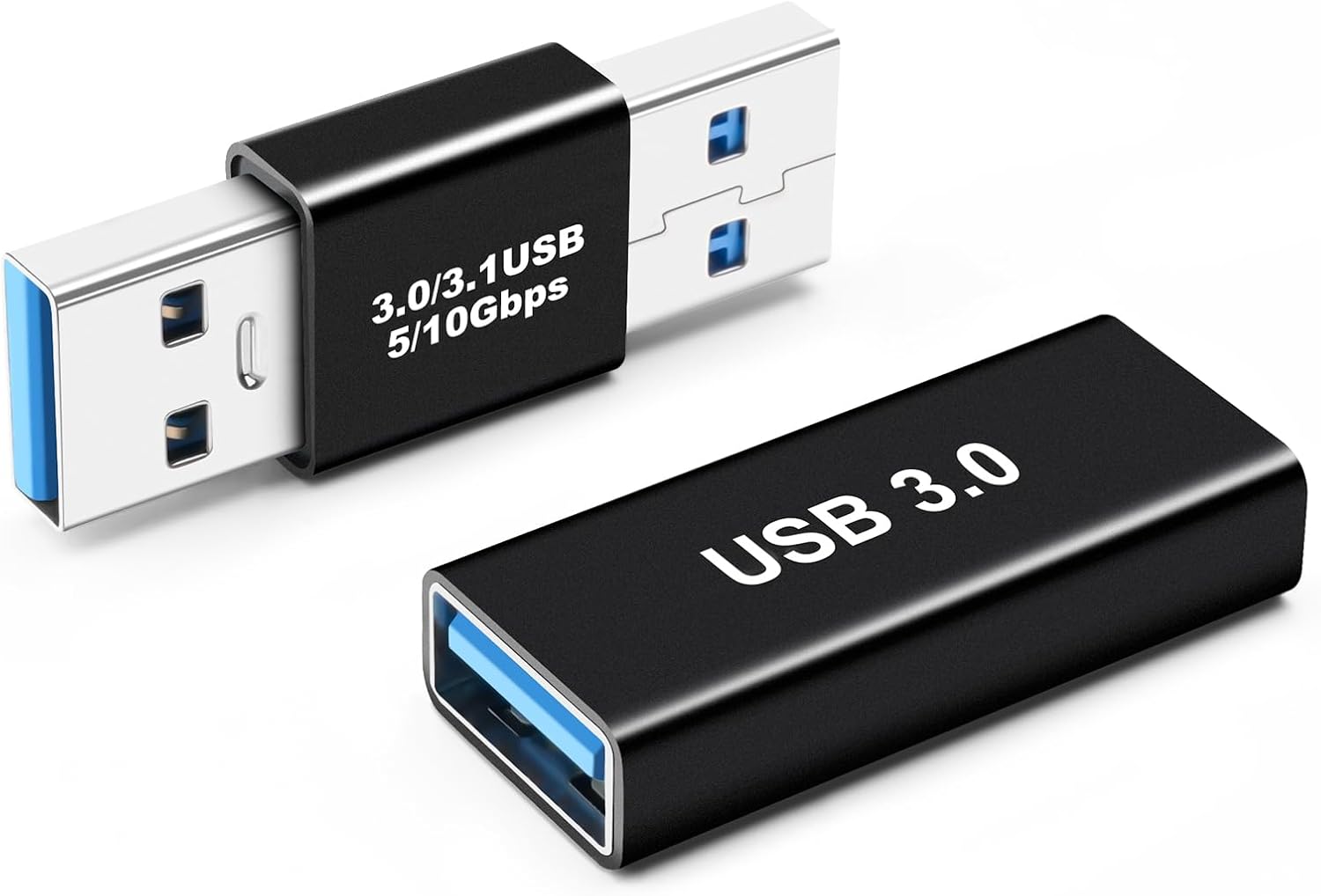 BORLTER CLAMP USB 3.0 Coupler USB A Adapter, Type A 3.0/3.1 Male to Male, Type A 3.0 Cable Coupler Female to Female, for Connecting US-B Ends Cord, Extension Connector