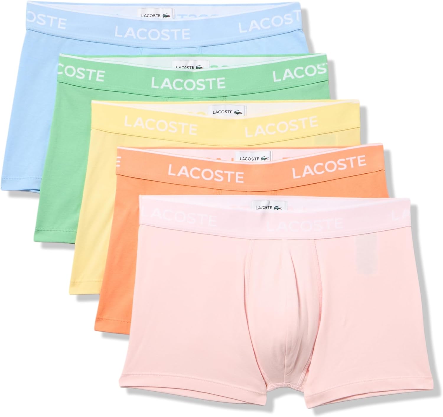 Lacoste mens Cotton Stretch Essentials Trunks, 5-pack (Amazon Exclusives)