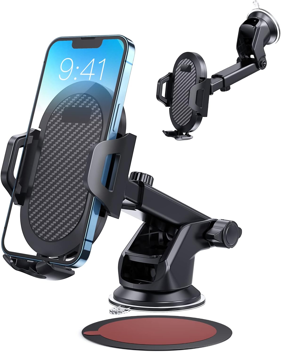 ANCOOLE Car Phone Holder [Strong Suction Cup] Long Arm for Car Windshield Dashboard, Compatible with iPhone 16/15/14/13/12, Samsung Galaxy S21 and More