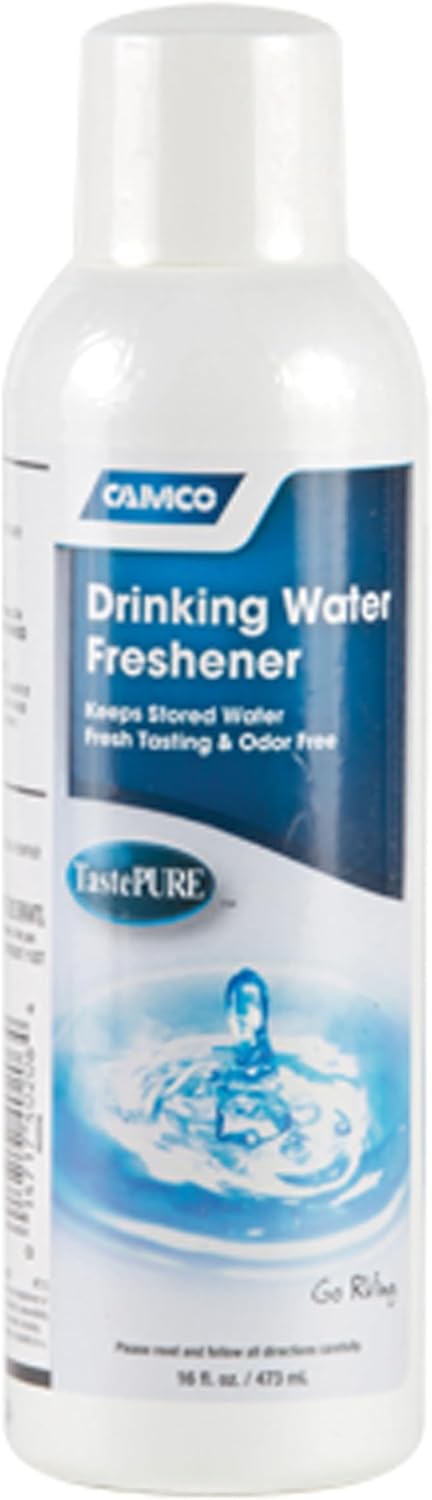 Camco TastePURE Drinking Water Freshener - Prevents Algae and Slime Build Up in Your Drinking Water Tank, Rids Odors and Bad Tastes 16 oz (40206)