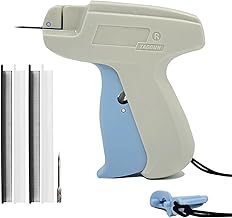 Fine Mini Stitch Gun Kit - Tagging Gun for Cloths,Sewing, Quilting and Edge Finishing Stitchy Gun. Quick Clothing Fixe Fastening Tool with 2 Needle 1500 Black &1500 White Fasteners (White Blue)