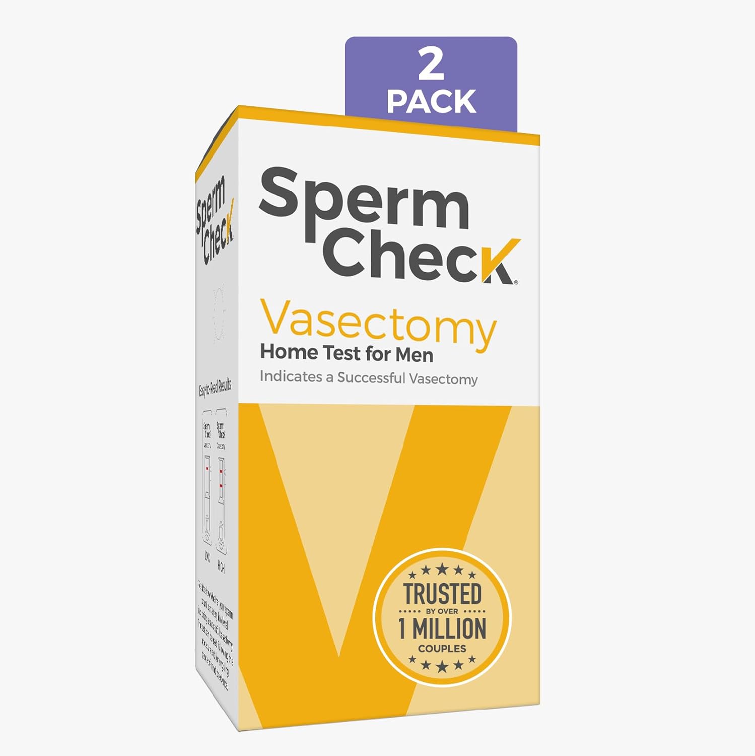Vasectomy Home Test Kit - Check Sperm Count Post Vasectomy - 2 Pack - Easy to Read, Private - 98% Accuracy - FSA HSA Eligible - FDA Cleared
