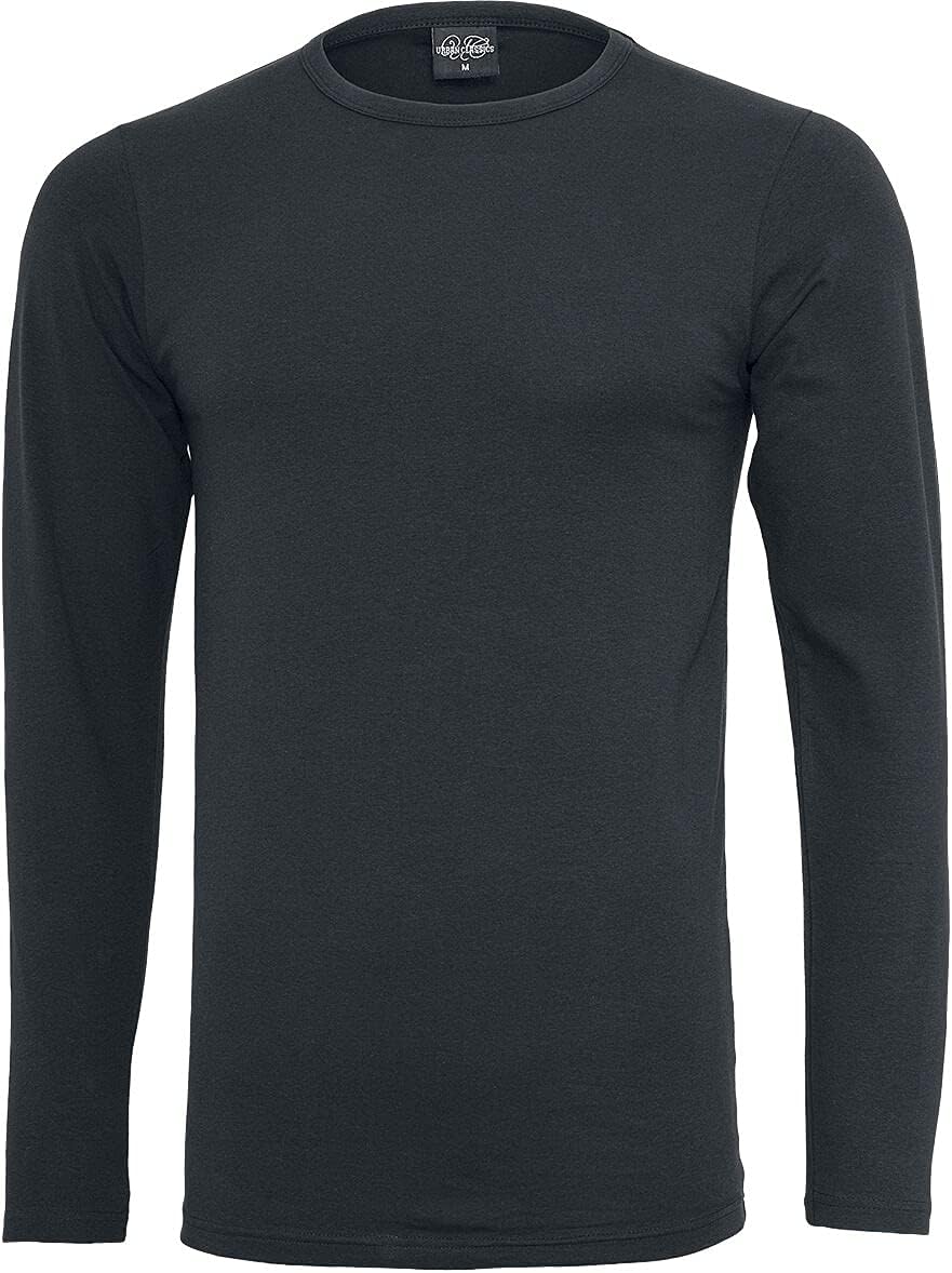 Urban Classics Men's Fitted Stretch L/S Tee Longsleeve T-Shirt