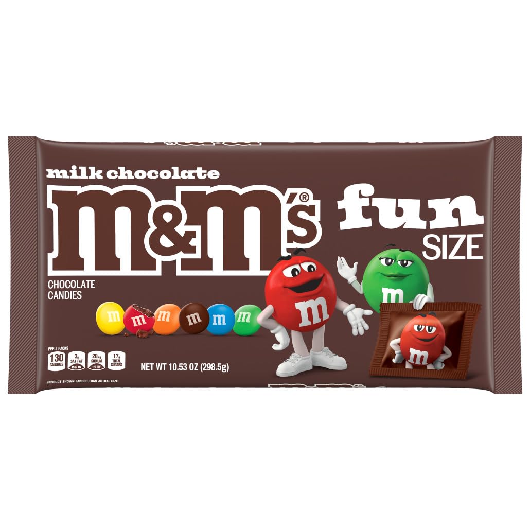 M&M'S Milk Chocolate Fun Size Candy Bag, 10.53oz