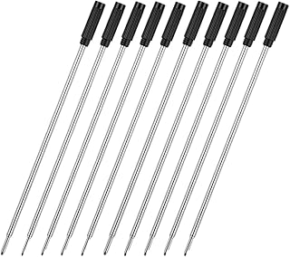 4.5'' Ballpoint Ink Pen Refills for Twist Pens,1mm Medium Tip, Compatible with Cross Pen Refills (8513)(10 Pcs Black Ink)