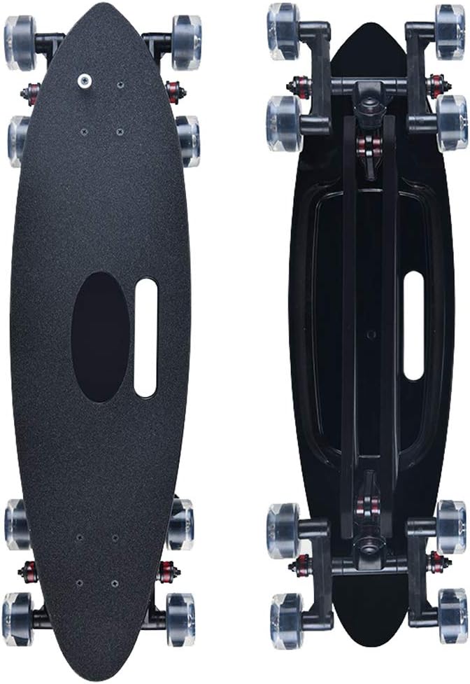 KUANDARMX easy to use Skateboard, Complete Mini Kids Cruiser Skateboard with LED Light Wheels for Adult Kids Beginners Girls Boys gift