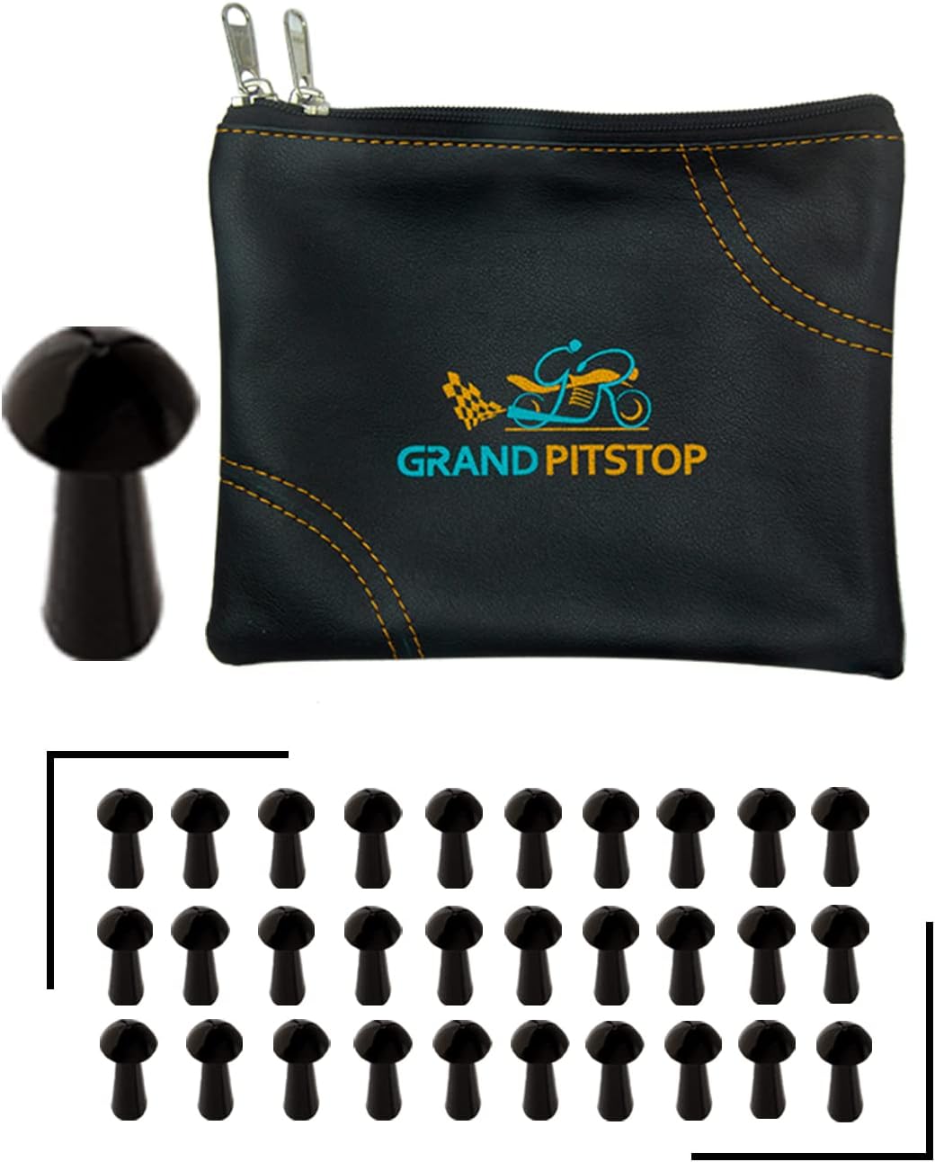 GRAND PITSTOP Replacement Mushroom Plugs for tubeless Tire Puncture Repair kit - for Cars, Motorcycles- Spare Plugs (30 Plugs)