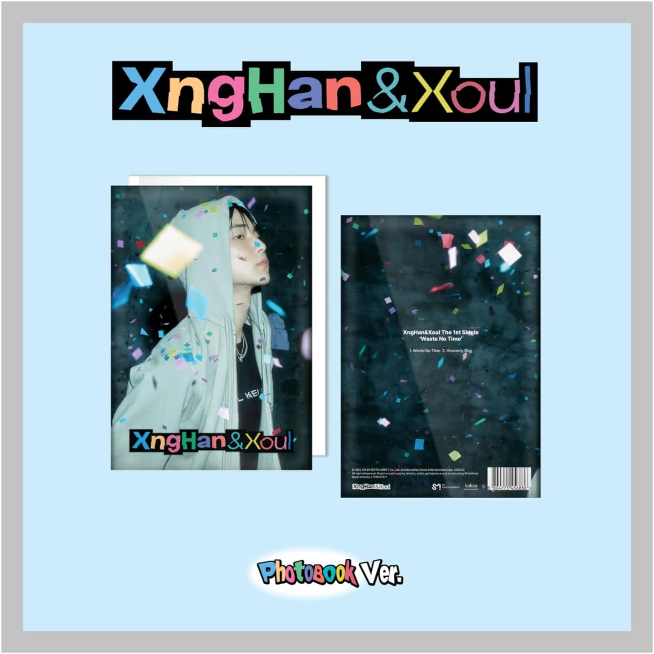 XngHan&Xoul Waste No Time 1st Single Album Photobook Version CD+PhotoBook+Photo Holder+ID Photo+PhotoCard+Tracking Sealed